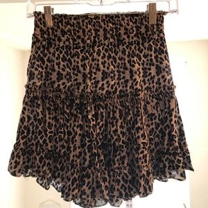 Juniper Blu leopard skirt tiered